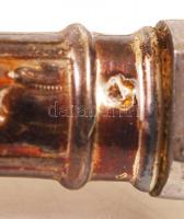 Ezüst (Ag.) evőeszköz minta készlet, jelzett, nettó: 140 g, összesen:4 db