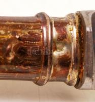 Ezüst (Ag.) evőeszköz minta készlet, jelzett, nettó: 140 g, összesen:4 db