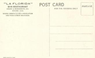 Havana, La Florida bar restaurant, advertisement