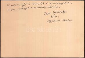Márai Sándor (1900-1989) író saját kézzel írt sorai, Mélyen Tisztelt Uram megszólítással. A levélben...