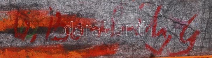 Borbély Gizella (1920-1994): Naplemente. Pasztell, papír, jelzett, üvegezett keretben 34×46 cm