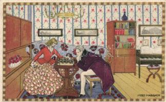 Chess game B.K.W.I. 670-6. s: Mitzi Marbach