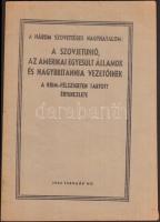 1945 A három szövetséges nagyhatalom: A Szovjetunió, sz Amerikai Egyesült Államok és Nagy-Britannia vezetőinek a Krím-félszigeten tartott értekezlete, összefoglaló füzet, 16p