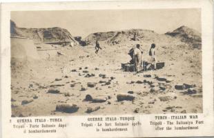 Turkish-Italian war, Tripoli, the Sultaniya Fort  after the bombardment