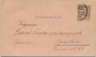 Floral greeting, silk card