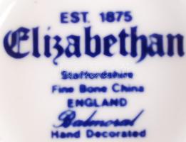 Jelzett angol teás csésze, matricás, hibátlan, m:7 cm