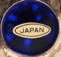 2 db üveg sószóró fém díszítéssel, m: 5,5 cm