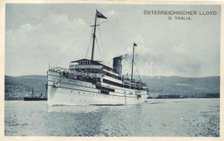 Österreichischer Lloyd SS Thalia (litho flag on backside)(EK)