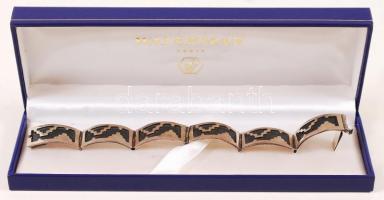 Modern ezüst (Ag.) karlánc, jelzett, ékszeres dobozban, nettó: 36 g