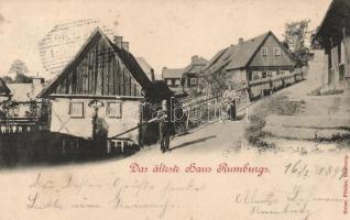 1899 Rumburk, Rumburg; das älteste Haus / oldest house in town