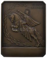 Vértes László / Berán Nándor (1889-1965) 1940. "Szent Borbála" bronz plakett eredeti dísztokban (67x54mm) T:1 Hungary 1940. "Saint Barbara" comemmorative bronze plaque in original box. Sign: László Vértes / Nándor Berán (67x54mm) C:UNC HPII-2984.