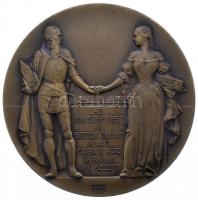 Berán Lajos (1882-1943) 1931. "Az ifjú szép Pest" bronz emlékérem (71mm/159.8g) T:2
Hungar...