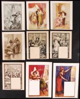 1938 Geiger Richárd (1870-1945) 24 db báli meghívó. Kner nyomdában készült nyomatok szép állapotban / Ball invitation cards 17x23 cm