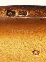 Ezüst (Ag.) cigarettatálca, jelzett, kisebb lepattanásokkal, 11×7,5 cm, nettó:107 g