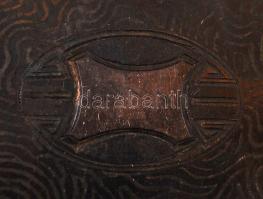 Ezüst (Ag.) cigarettatálca, jelzett, kisebb lepattanásokkal, 11×7,5 cm, nettó:107 g