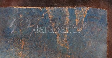 Götz Béla Ernő (1882-1941): Szántás, linómetszet, papír, jelzett, üvegezett keretben, foltos, apró s...