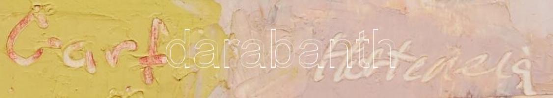 Garf Hortenzia: Szeretteim. Olaj, karton, jelzett, sérült, 60×50 cm