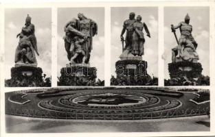 Budapest V. Szabadság tér, irredenta szobor: Dél, Nyugat, Észak, Kelet