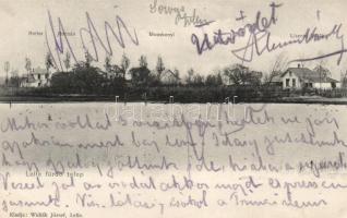 Balatonlelle-fürdőtelep, Reiter-, Boczán-, Mooskonyi- és Lisznay-villák; kiadja Wollák József