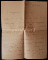 1904 gr. Tisza István miniszterelnök saját kézzel írt levele, Széll Kálmán nagyszalontai esperesnek,...