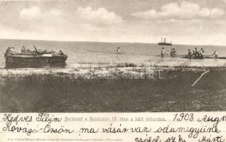 Balaton, Halászat IV. rész; a háló behúzása; kiadja Ellinger Ede