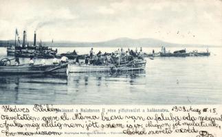 Balaton, Halászat II. rész; előkészület a halászatra; kiadja Ellinger Ede