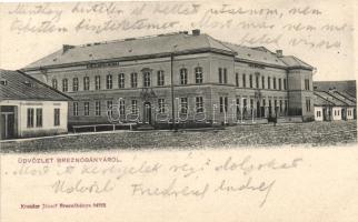Breznóbánya, Polgári iskola; Kreisler József kiadása / public school