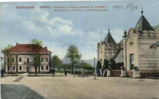 Esztergom Tábor, Törzstiszti pavilon, kávéház és vendéglő; Kaufmann Ferencz kiadása