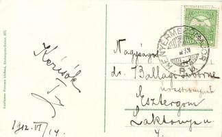 Esztergom Tábor, Törzstiszti pavilon, kávéház és vendéglő; Kaufmann Ferencz kiadása