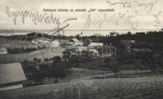 Balatonalmádi, kilátás a Jób-nyaralóból; kiadja a Balaton Szövetség