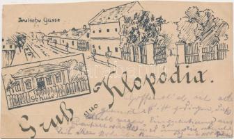 1898 Klopodia, Deutsche Gasse, school, Ga. (cut)