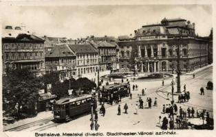 Pozsony, theatre, tram, shops (EK)