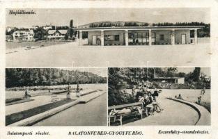 Balatonfüred gyógyfürdő, hajóállomás, Eszterházy strand (EK)