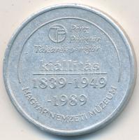 1989. "A Hazai Első Takarékpénztár 150 éves, az Országos takarékpénztár 40 éves évfordulójára" Al emlékérem (30mm) T:2