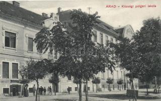 Arad, Polgári iskola, Molnár Albert kereskedése; Kerpel Izsó kiadása / public school