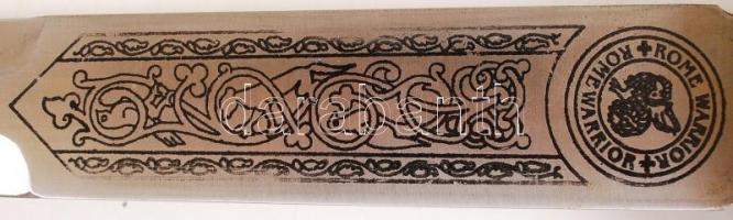 Rome Warrior jelzésű kard, réz díszítésekkel, h:55 cm