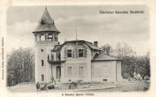 Szovátafürdő, Sándor János villája; kiadja Kelemen Ádám