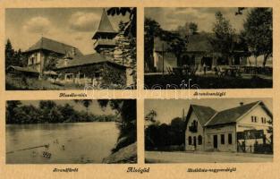 Alsógöd, Huzella villa, Strandvendéglő, Strandfürdő, Biciklista vendéglő
