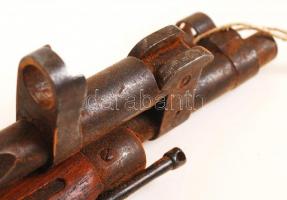 Nagany hatástalanított katonai fegyver szuronnyal. Komplett 7,62 kaliber. Bőrtokkal / Russian milita...