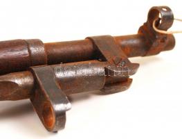 Nagany hatástalanított katonai fegyver szuronnyal. Komplett 7,62 kaliber. Bőrtokkal / Russian milita...