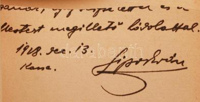 Sipos István: Árnyékok a szívben. Bp., 1931. Szerzői. Dedikált! (egy lap sérült). Egészvászon kötésb...