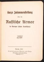 Kurze Zusammenstellung über die Russische Armee, Berlin, 1913. Ernst Siegfried Mittler und Sohn. cca 50p térképekkel, táblákkal / with maps and illustrations