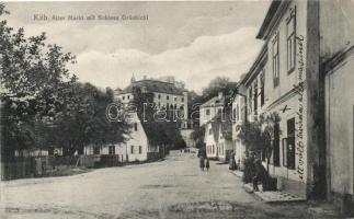 Kilb, Alter Markt mit Schloss Grünbichl / market place, castle (wet damage)