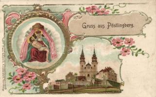 Linz, Pöstlingberg, church, Emb. litho