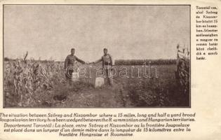 Kiszombor és Szőreg közötti félméter széles szerb határ; a Magyar Nemzeti Szövetség irredenta kiadása