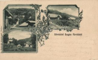 Sugásfürdő, floral; Benkő M. kiadása