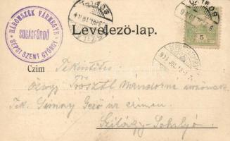 Sugásfürdő, floral; Benkő M. kiadása