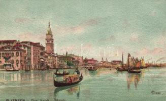 Venice, Venezia; Canal Grande, Alberghi, litho s: Mernagazzi