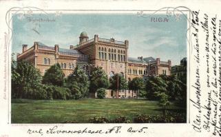 Riga, Polytechnikum / Polytechnical Institute; Art Nouveau floral