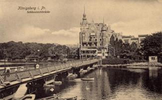 Kaliningrad, Königsberg i. Pr.; Schlossteichbrücke / castle park